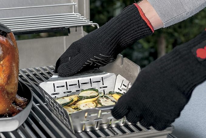 Weber Style Small Stainless Steel Vegetable Basket