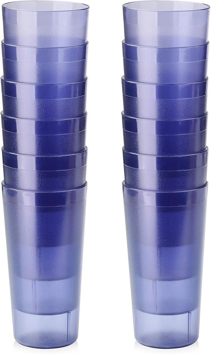 New Star Foodservice | Restaurant-Grade Beverage Tumblers (Blue (Set of 12), 20 oz)