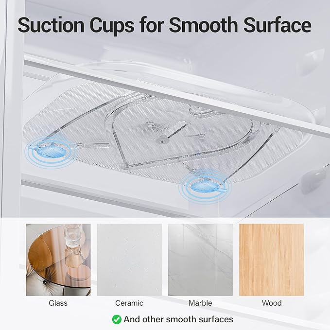 LAMU 14.56''x11'' Lazy Susan Turntable Organizer for Refrigerator, Clear Rectangle Lazy Susan, Condiment Organizer for Fridge Organizers and Storage, Cabinet, Pantry, Countertop, 1 Pack