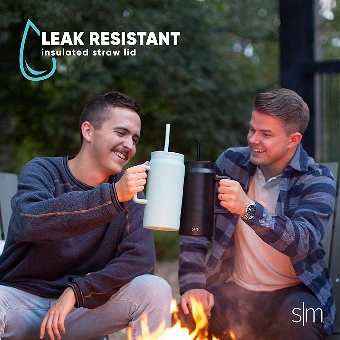 Simple Modern 50 oz Mug Tumbler with Handle and Straw Lid | Reusable Insulated Stainless Steel Large Travel Jug Water Bottle | Gifts for Women Men Him Her | Trek Collection | 50oz | 80s Mix