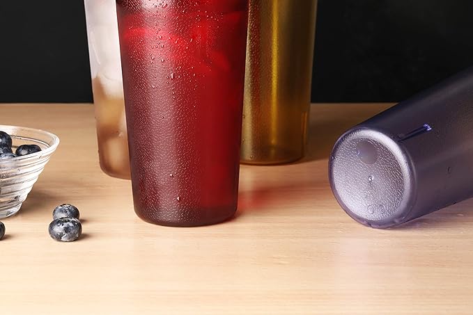 New Star Foodservice | Restaurant-Grade Beverage Tumblers (Red Set of 12, 20 oz)