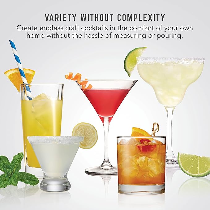 Bartesian Duet Cocktail Machine and Margarita Maker - Compact Home Bartender Mixologist Drink Mixer with 2 Glass Spirit Bottles - Automatic Machine Creates Premium Cocktails and Mocktails in Seconds