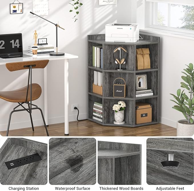 Aheaplus Corner Cabinet, Corner Storage - Image 6
