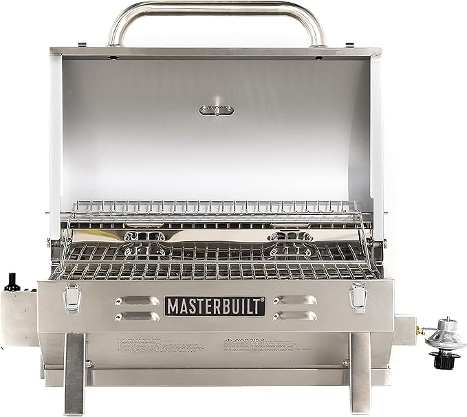 Masterbuilt Portable Propane Grill MB20030819 + GasOne Propane Tank Refill Adapter