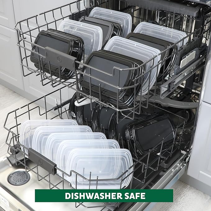 Freshware Meal Prep Containers [150 Pack] 1 Compartment Food Containers with Lids, Bento Box, Stackable, Microwave/Dishwasher Safe (38 oz)