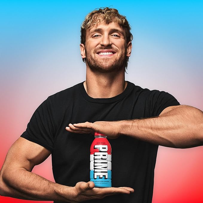 PRIME Hydration ICE POP, Sports Drinks, Electrolyte Enhanced for Replenishing Fluids, 250mg BCAAs, B Vitamins, Antioxidants, Low Sugar, 16.9 Fl Oz, 12 Pack