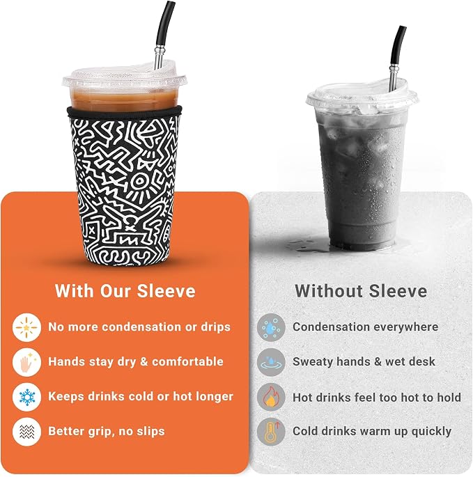 Iced Coffee Sleeve Reusable Large 30-32oz - Image 5