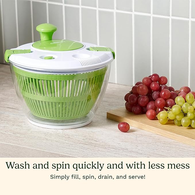 Cuisinart Salad Spinner- Wash, Spin & Dry Salad Greens, Fruits & Vegetables, 3qt, CTG-00-SSAS (Pack of 4)