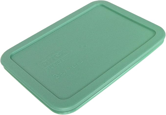 Pyrex Bundle - 2 Items: 7210-PC 3-Cup Light Green Plastic Food Storage Lids