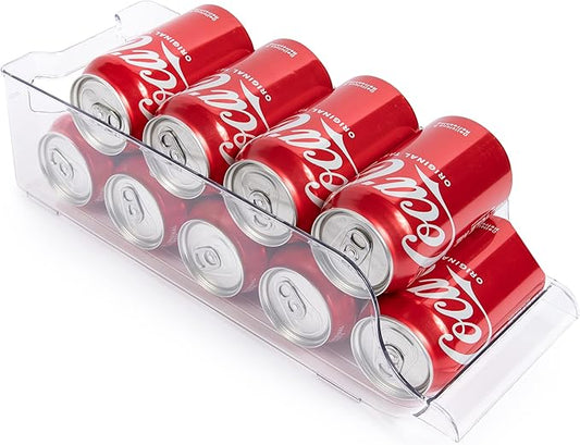 Greenco Soda Can Organizer for Refrigerator, Durable Handles, 1 Pack | Fridge Soda Can Organizer | Soda Can Holders for Fridge | Soda Can Dispenser for Refrigerator | Drinks, Kitchen Organization