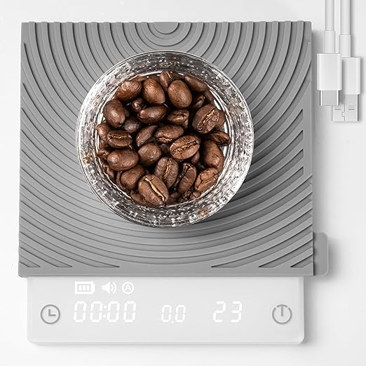 Timemore Basic Mini Coffee Scale, Slim & Lightweight Design, Three Modes | Digital Espresso Scale with Timer for Precision Brewing, White