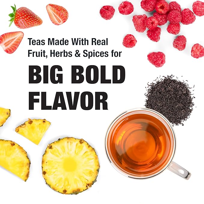 Tiesta Tea - Black Tea Gift Box, Loose Leaf, High Caffeinated Variety Pack, Make Hot & Iced, 5 Pouches of Assorted Blends with English Breakfast, Earl Grey, Chai and Passion Fruit Blend