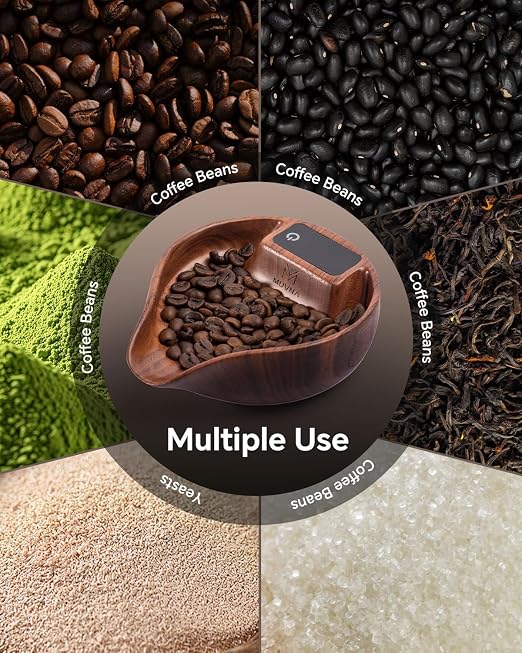 Walnut Coffee Bean Scale with Spray Bottle and Coffee Scoop - Image 8