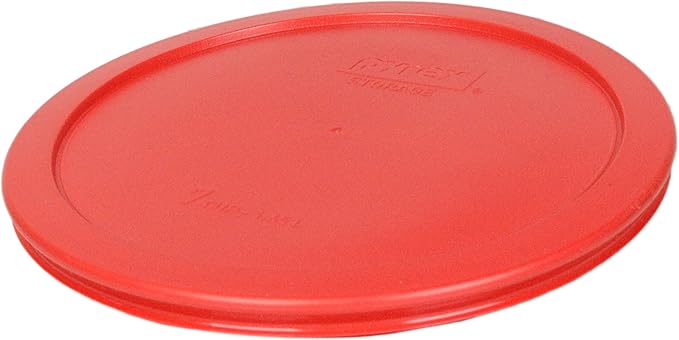 Pyrex 7402-PC 6/7 Cup Red BPA-Free Plastic Lid (4-Pack) - Made in USA