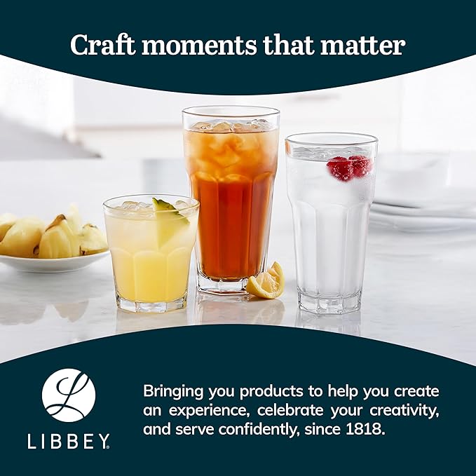 Libbey Gibraltar Rocks Glasses, Set of 12, 12 oz (5243)
