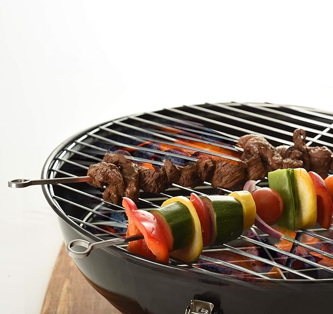Norpro 14-Inch Stainless Steel Skewers, Set of 6, Silver (Pack of 2)