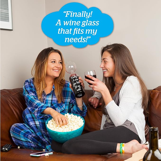 BigMouth Inc Ultimate Wine Bottle Glass, Holds Full Bottle of 750 Milliliters