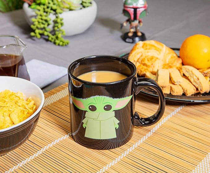 Silver Buffalo Star Wars The Mandalorian The Child Stands Ceramic Coffee Mug, 20-Ounces