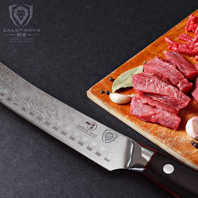 DALSTRONG Butcher Knife - 8 inch - Shogun Series ELITE - Japanese AUS-10V Super Steel - G10 Handle - Vacuum Treated - Meat Slicer Gift - Razor Sharp Breaking Knife - BBQ Knife - Sheath Included