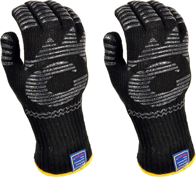 G & F 1682 Dupont Nomex Heat Resistant Gloves for Cooking, Grilling, Fireplace and Oven, Barbecue Pit Mitt, BBQ Gloves, Sold by 1 Piece (Pack of 2)