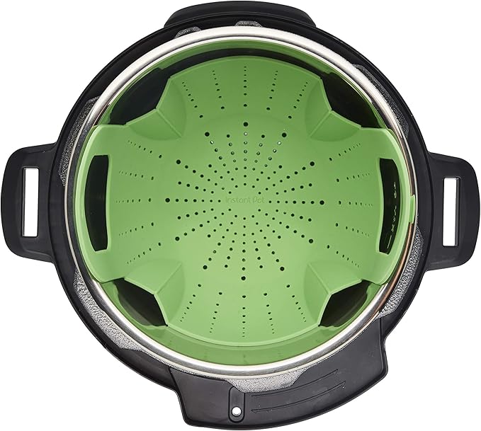 Instant Pot Official Silicone Steamer Basket, Versatile and BPA-Free, Compatible with 6 Qt. and 8 Qt. Cookers, Ideal for Steaming Vegetables, Fish, and More, Dishwasher Safe, Heat Resistant up (Green)