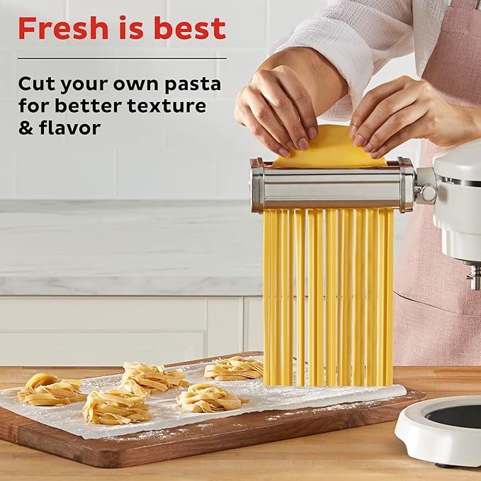 Instant Pot Pasta Maker Attachment for Instant Stand Mixer Pro, Includes Pasta Roller, Fettucine Cutter and Spaghetti Cutter Attachments