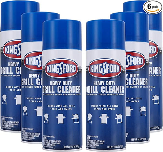 Kingsford Heavy Duty Spray-On Grill Cleaner | Cuts Through Grease and Grime on Contact | Makes Grill Cleaning Effortless, Great for Grills or Ovens | 14.5 ounces - 6 Pack