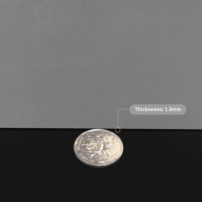 Leather Desk Mat,1.8mm Thick,15.75x63 Inch Desk Cover,Desk Protector Mat,Dresser Cover Top,Vanity Cover,Vanity Cover Top Protector,Black Table Protector(Black+Gray,15.75x63)