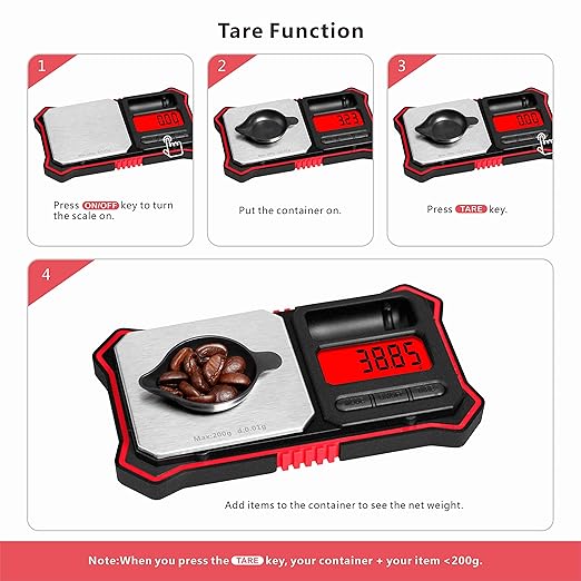 Fuzion Digital Pocket Scale, 200g x 0.01g Jewelry Gram Scale, 6 Units Conversion, LCD Back-Lit Display, Use for Jewelry/Medicine/Food/Powder/Herb(Battery Included)
