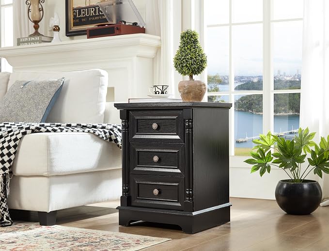 Black Farmhouse Side Table - Image 3