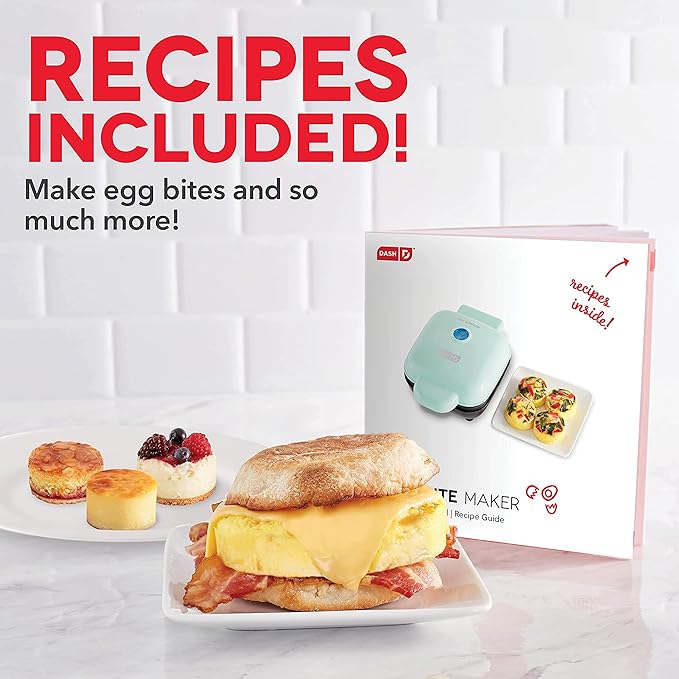DASH Deluxe Sous Vide Style Egg Bite Maker with Silicone Molds for Breakfast Sandwiches, Healthy Snacks or Desserts, Keto & Paleo Friendly, (1 large, 4 mini) - Black