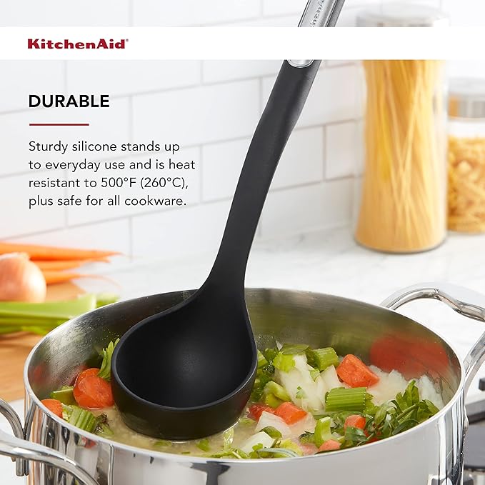 KitchenAid Silicone Ladle, Black
