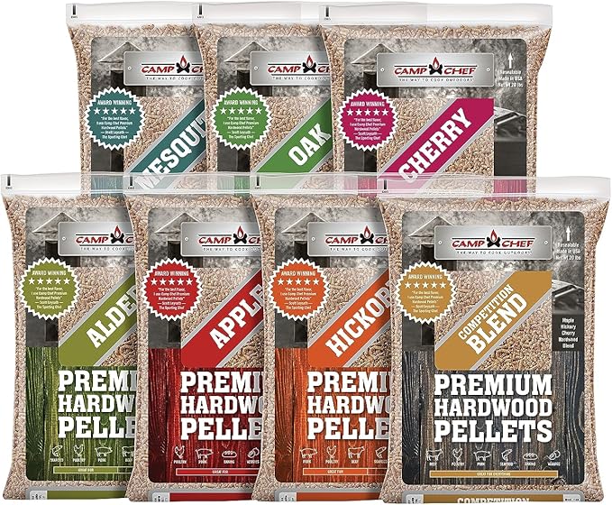Camp Chef Oak Flavor 100% All-Natural Wood Pellets for Smokers and Pellet Grills, Smoke, Bake, Roast, Braise and BBQ, 20 lb. Bag