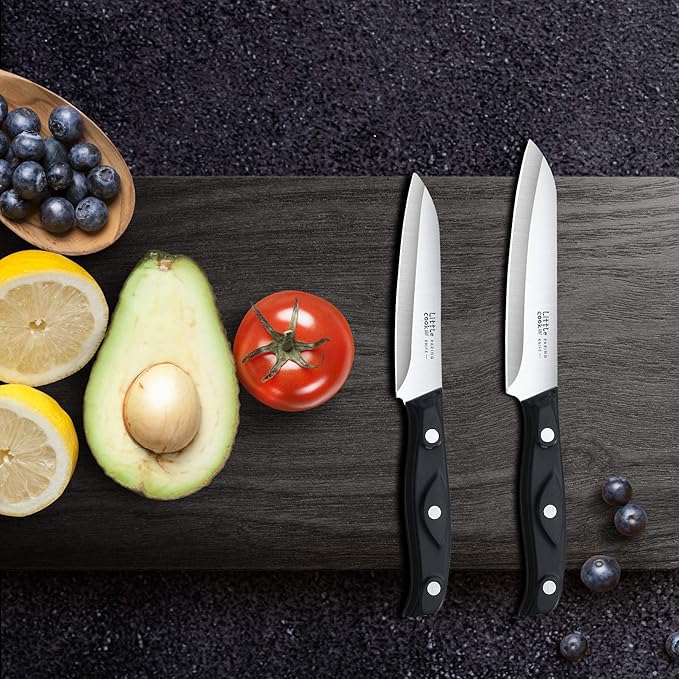 2PCS Paring Knife - Little Cook Paring Knife Set - Ultra Sharp Kitchen Knife - Fruit Knife - German stainless Steel - ABS Handle