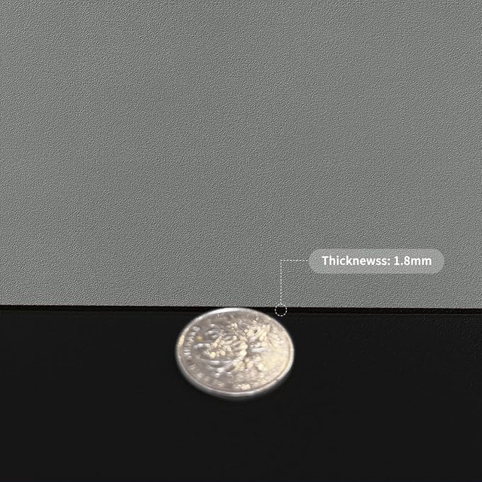 Leather Dresser Cover,1.8mm Thick,14x78 Inch,Dresser Protector Top,Dresser Top Protector,Dresser Cover Top,Dresser Top Cover,Dresser Cover Top for Bedroom.(Black+Gray,14x78)