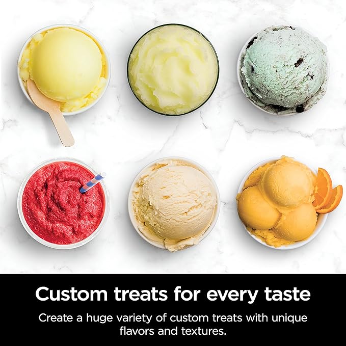 Ninja Creami Deluxe Pints, Compatible with NC500 Series Creami Deluxe Ice Cream Makers, BPA-Free & Dishwasher Safe, Color Lids, 1 Pint Each, Clear/Coral/Yellow, XSKPNTLD2 2/pack (Pack of 4)