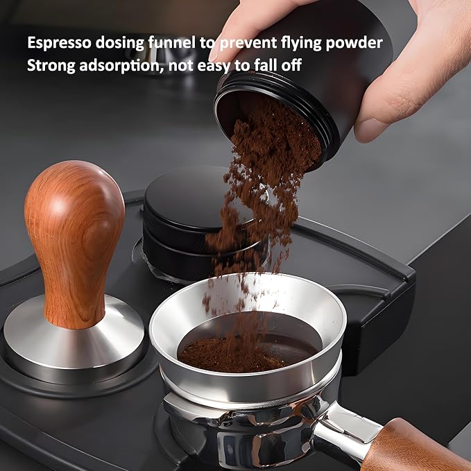 51mm Espresso Dosing Funnel and Puck Screen Set, Coffee Dosing Ring Aluminum - Image 5