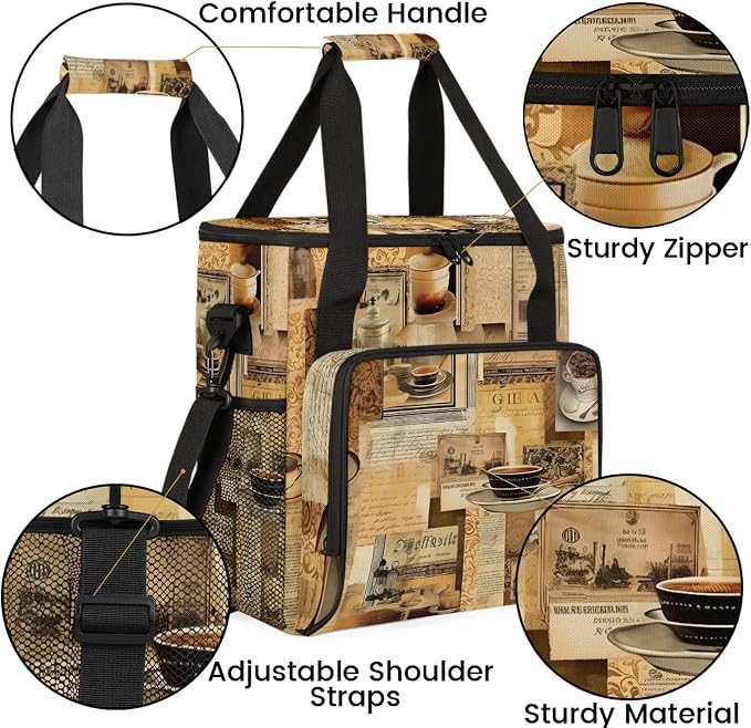 Coffee Maker Carring Bag Travel Storage Tote Bag Compatible - Image 3