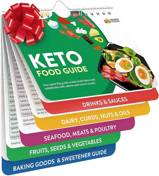 Keto Cheat Sheets Magnets Booklet - Keto Gifts for Women - Keto Diet Beginners Guide - Keto Food Book Magnetic Chart - Weight Loss Low Carb Ketogenic Diet Keto Cookbook Meal Plan - Keto Chow Mojo