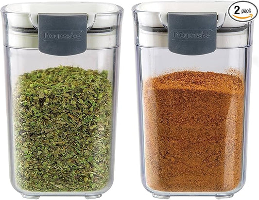 ProKeeper Seasoning & Spice Storage Containers – Airtight, Clear, 2-Pack