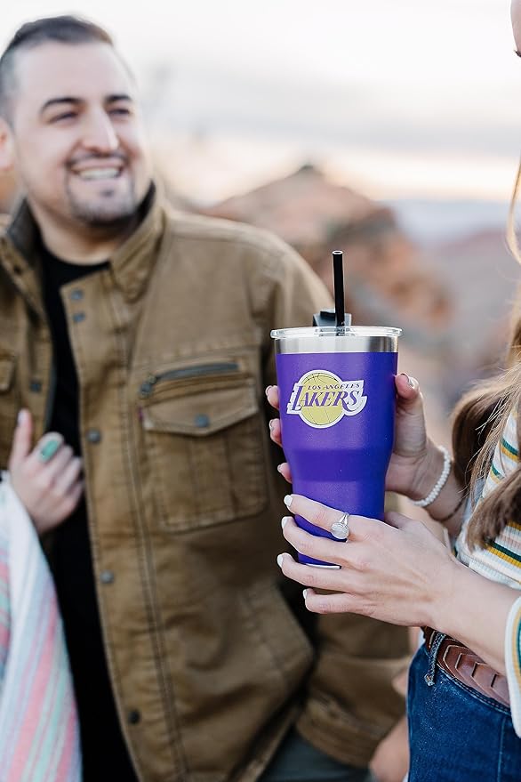Simple Modern Officially Licensed NBA Tumbler with Flip Lid and Straw Insulated Stainless Steel Cup | Cruiser Collection | 30oz