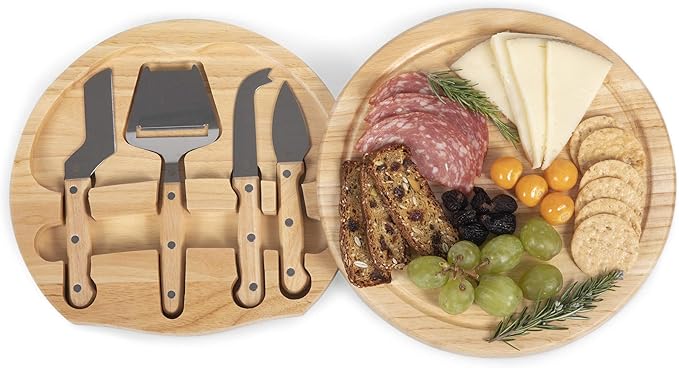 PICNIC TIME Star Wars Darth Vader Circo Cheese Board & Knife Set, Charcuterie Board Gift with 4 Stainless Steel Tools, Wooden Cutting Board for Cheese, Meat & Crackers, Housewarming (Parawood)