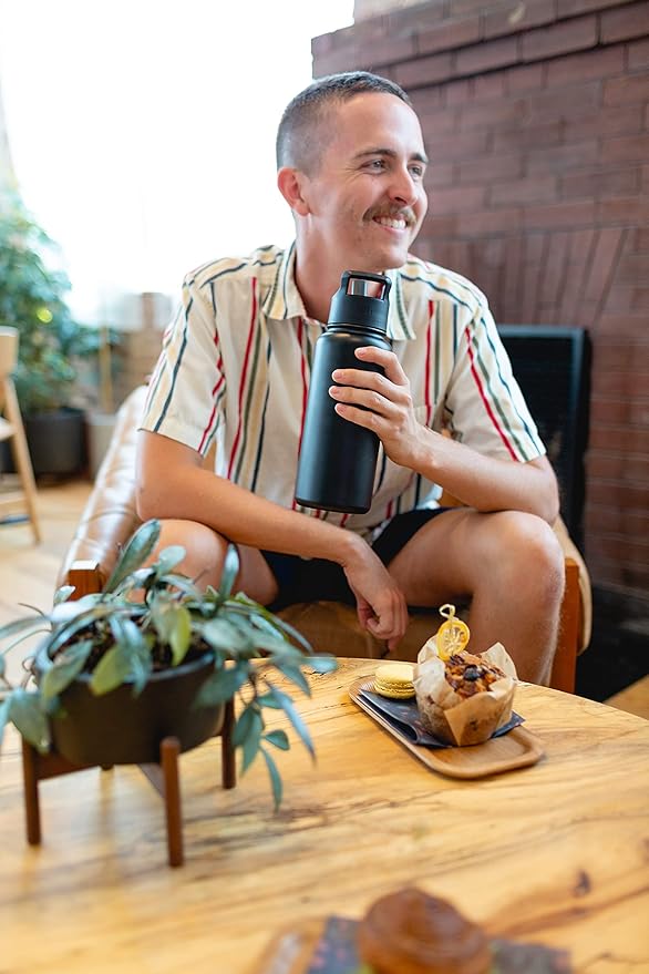 Simple Modern Water Bottle with Straw and Chug Lid Vacuum Insulated Stainless Steel Metal Thermos Bottles | Reusable Leak Proof BPA-Free Flask for Sports Gym | Summit Collection | 32oz, Checkmate