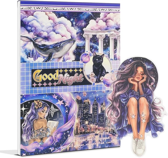 Snycler Good Night Theme Sticker Scrapbooking Supplies by Snycler