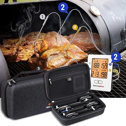 Aproca Hard Travel Storage Carrying Case, for ThermoPro TP25 / TP910 Wireless Bluetooth Meat Thermometer