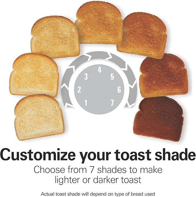 Hamilton Beach Retro Toaster with Wide Slots, Sure-Toast Technology, Bagel & Defrost Settings, Auto Boost to Lift Smaller Breads, 2 Slice, Polished Stainless Steel (22782)