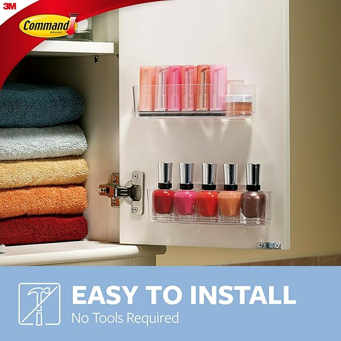 Command Medium Caddy, Holds up to 2 lb, 7.5" x 2.1" x 2.1", 1 Caddy with 4 Command Strips, Damage Free Organization Wall Mount to Cabinet, Kitchen, Pantry, Closet, or Under Sink