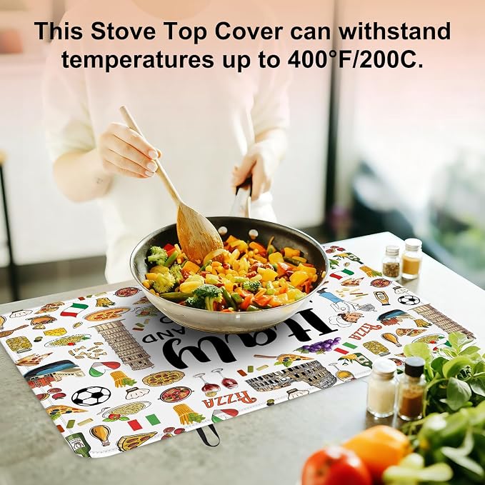 Italy Travel Stove Top Cover for Electric Stove 28"x20", Italy Ceramic Stove - Image 5