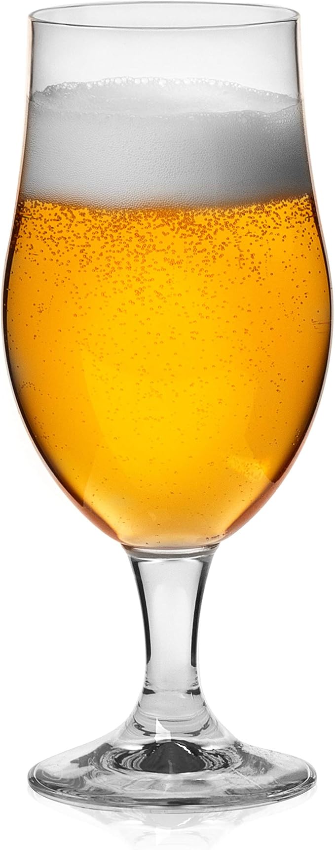 Libbey Crafts Brew Belgian Tulip Beer Glass Set, Elegant Belgian Beer Glasses Set of 6 for Belgian Ale, Dishwasher Safe Gift Set for Beer Lovers