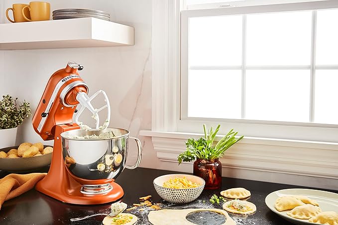KitchenAid Artisan Series 5 Quart Tilt Head Stand Mixer with Pouring Shield KSM150PS, Scorched Orange